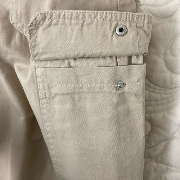 Zara High Rise Cargo Pants Khaki Trousers Size 10 Relaxed Fit - Picture 2 of 12